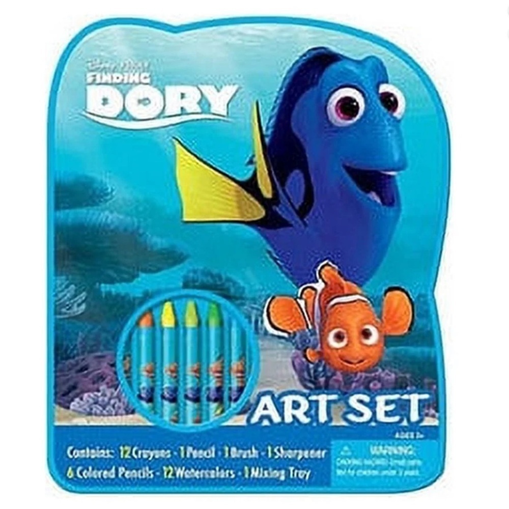 Disney Art Set Finding Dory Character Pixar Bendon Portable Craft with Case NEW